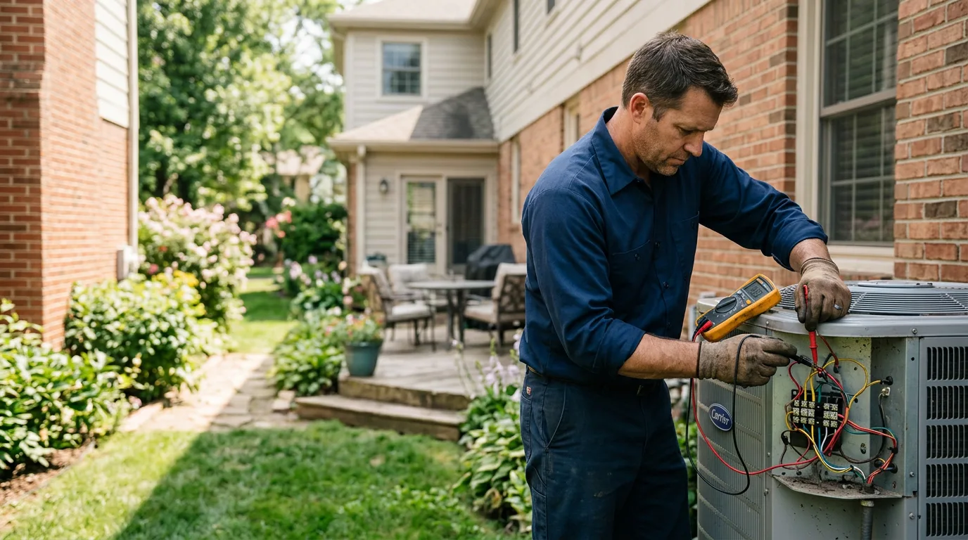 HVAC technician working near Lee Center, IL